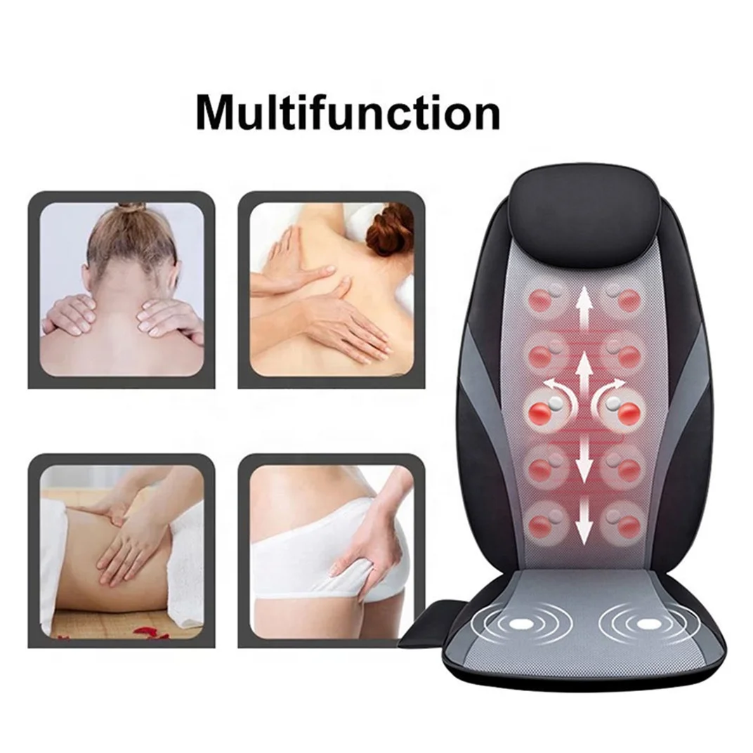 Electric 3 Levels Vibration Mattress Massage Pad Full Body Relaxation Heating Pad Multifunctional Household Massage Cushion