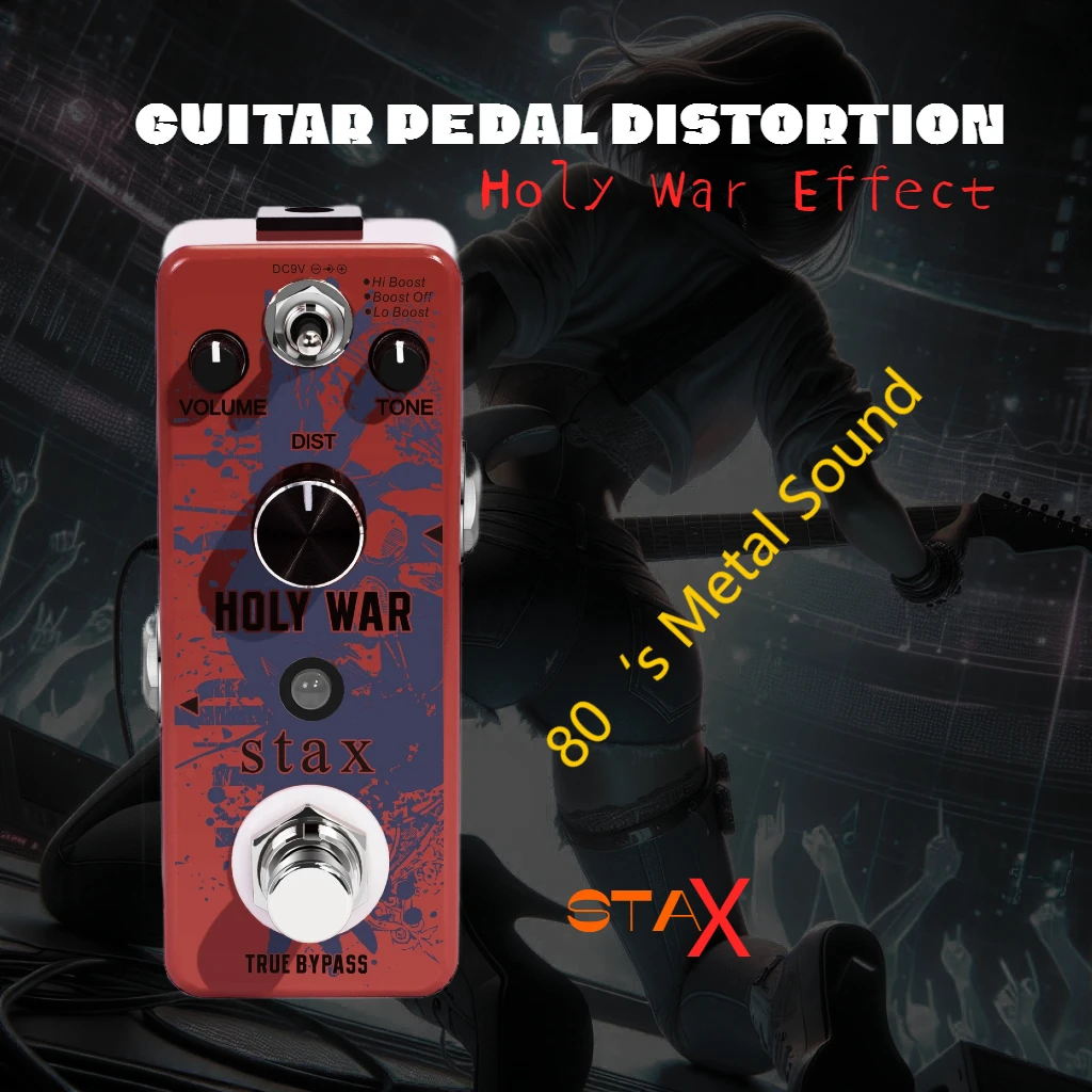 Stax Guitar Holy Way Pedal Heavy Metal Distortion Effect Pedals 80's Metal Sound Muff Classic 80's Effector Mini Types