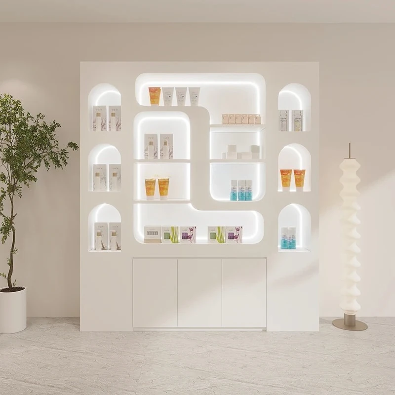 Beauty salon product display cabinet High-end atmospheric storage container, cosmetic shelf display rack