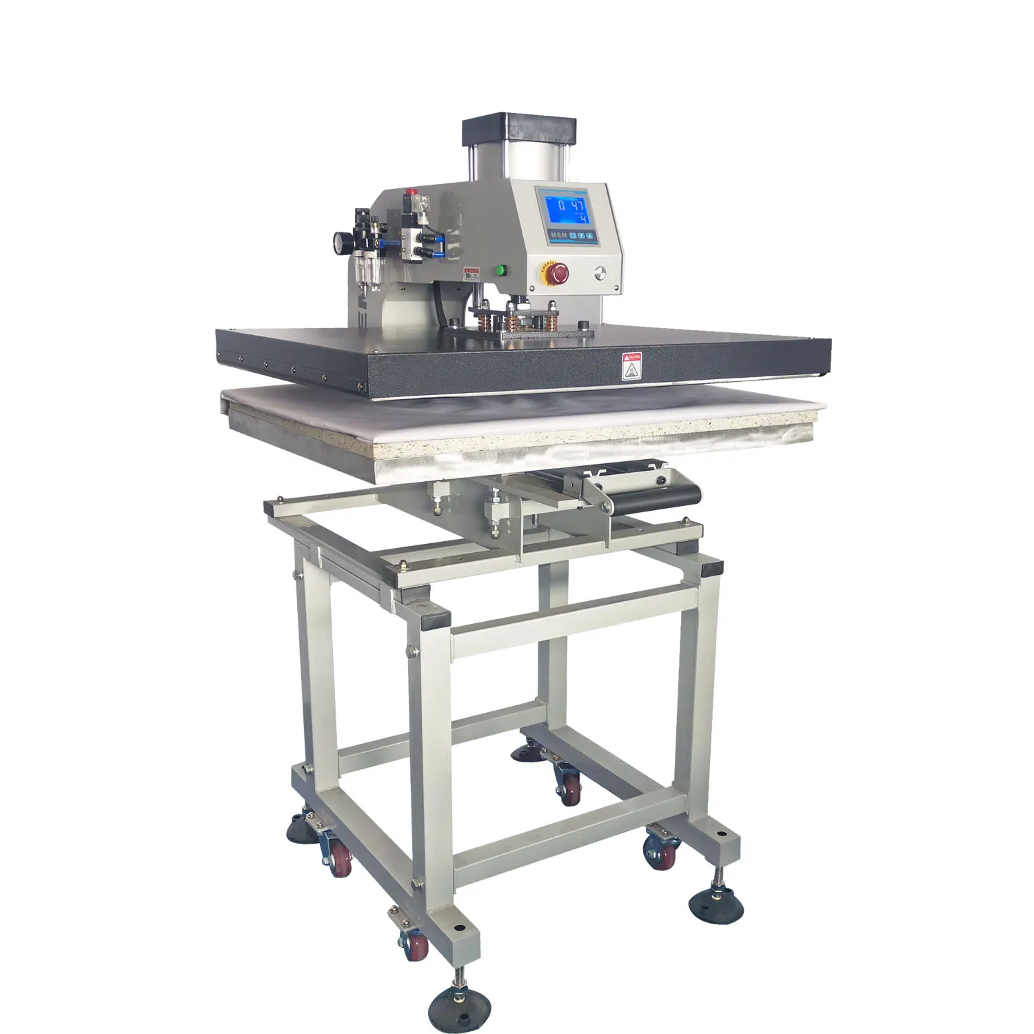 MEM One Station Large Plate Size 50*60 50*70 60*80 cm Pneumatic Heat Press Machine for Large Piece of Working Printing