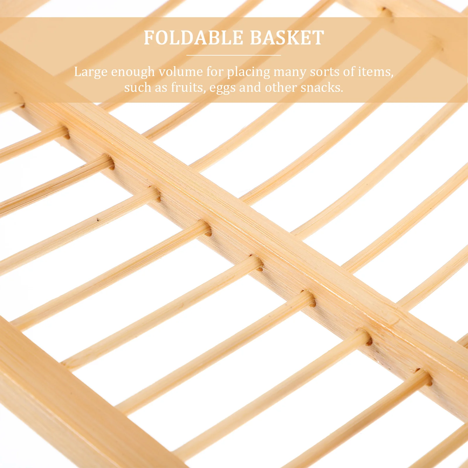 

Fruit Handheld Snack Basket Multi-Function Vegetable Rack Bamboo Bread Tray Woven Storage Basket Home Decoration Kitchen