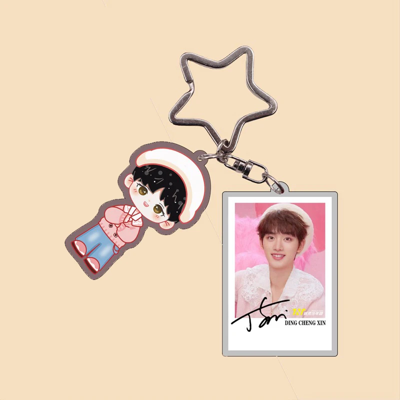 KPOP TNT Acrylic Keychain SONG YaXuan Ding ChengXin Star Pendant Keyring Teens In Times Hanging String Bag Ornament