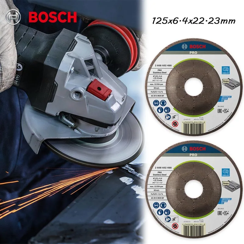 

Bosch Angle Grinder Accessories Professional Grade Circular Stainless Steel Grinding 125X6.4X22.23Mm Suitable for Electric Tools