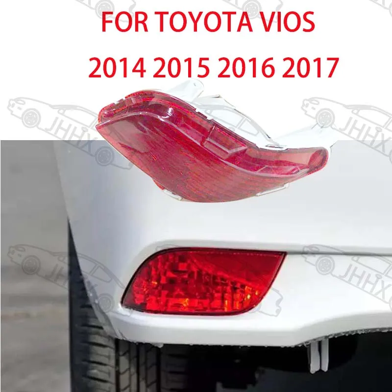 Rear Bumper Light Red Rear Fog Light for TOYOTA VIOS gen 3 2014 2015 2016 Rear Bumper Reflector rear brake lamp