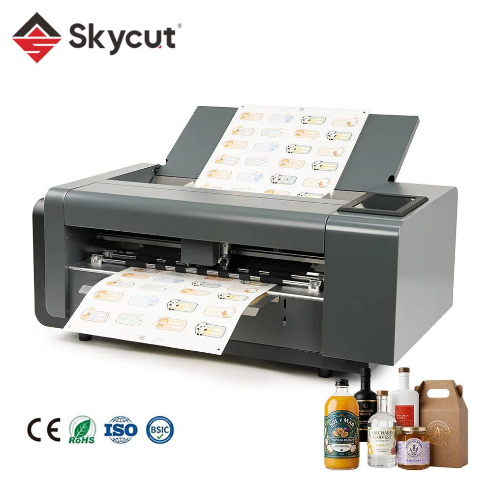 SKYCUT A3MAX7-Pro Automatic Feeding Label Cutter Dual Head Wheel Creasing