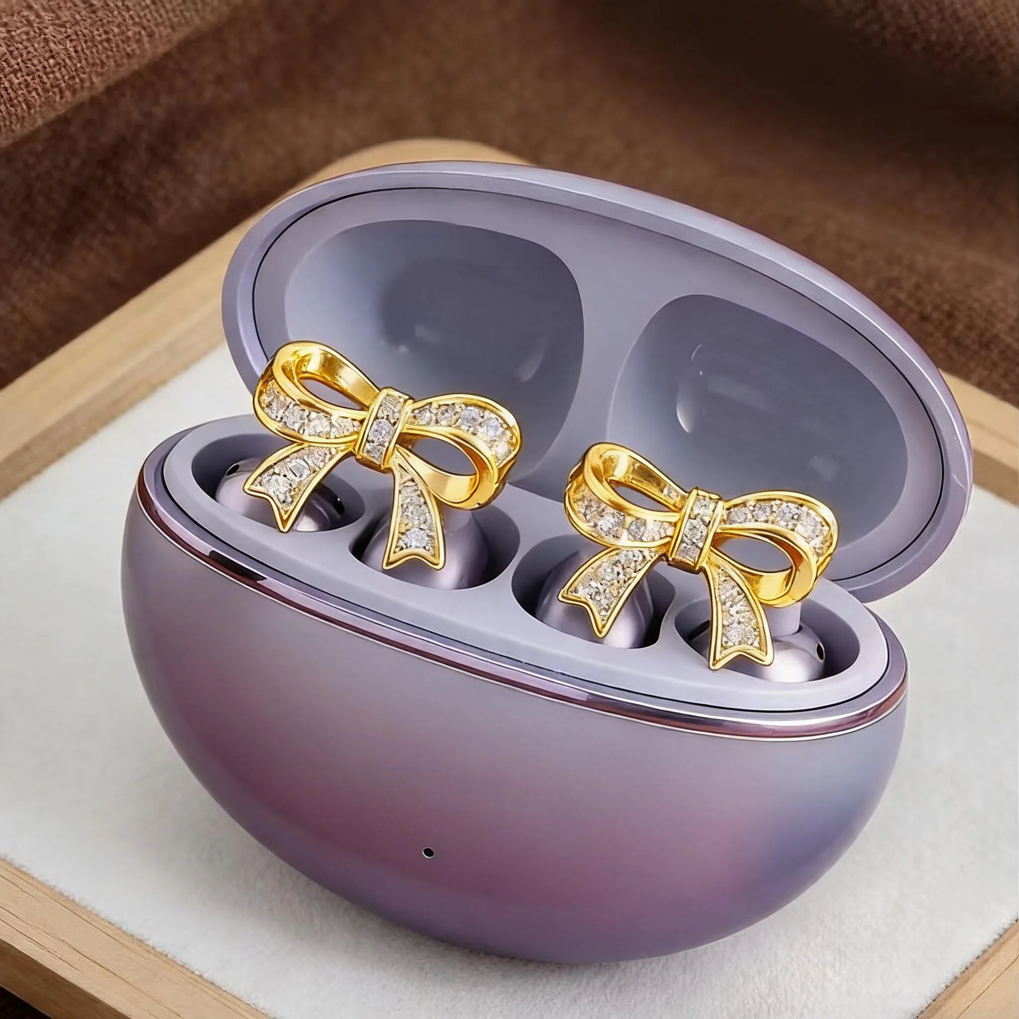 Rhinestone Butterfly Clip Bluetooth Earphone Detachable Wireless Headset Exquisite Fashion Accessory for Girls
