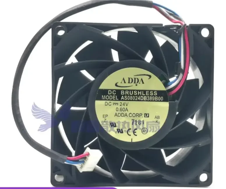 

Ltsf For ADDA AS08024DB389B00 DC 24V 0.60A 80X80X38mm 4-Wire Server Cooling Fan 8cm