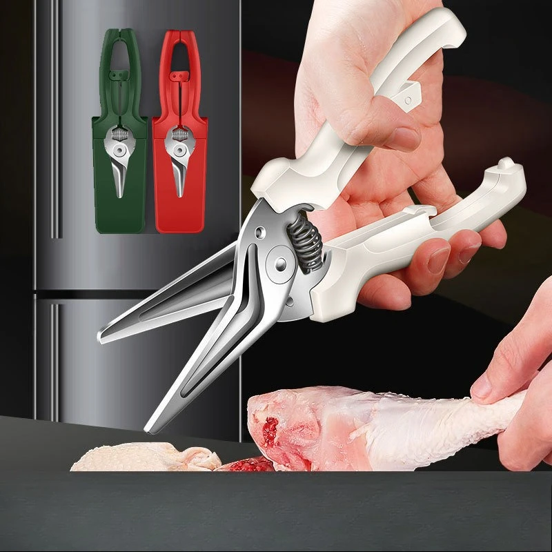 

Japanese-style Multi-functional Kitchen Scissors, Magnetic Automatic Rebound Scissors, Household Kitchen Food Scissors