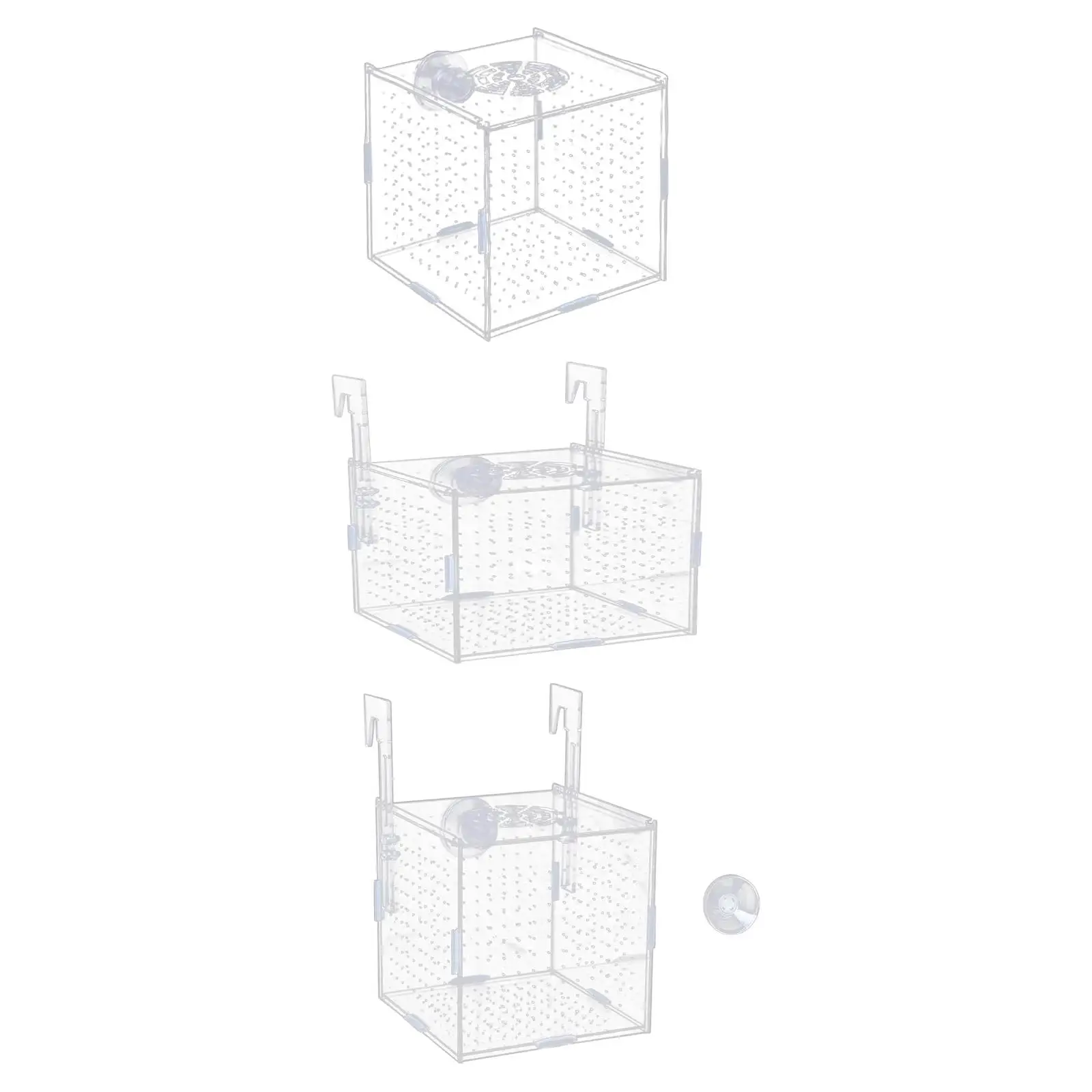 Aquarium-Isolationsbox, durchsichtiger Brutkasten für Aquarien, multifunktionale Aquariumversorgung für Guppy, aggressive Fische, Neugeborene, Braten