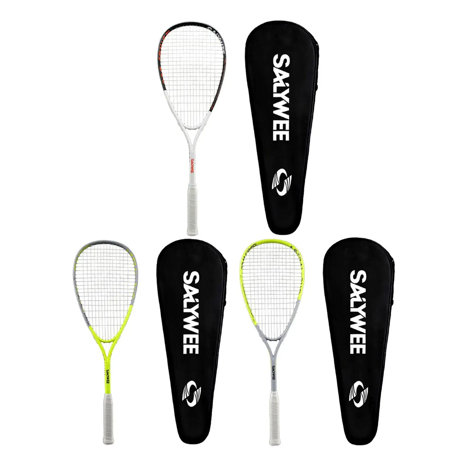

Carbon Fiber Frame Squash Racket Squash Paddle Classical Multifunction Supplies Tear Drop Squash Racquet for Office Traveling