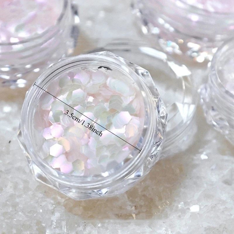 1Box Multiple Shapes Sparkle Nail Glitter Sequins Fine Flash Butterfly Star For Nail Shining Decorations
