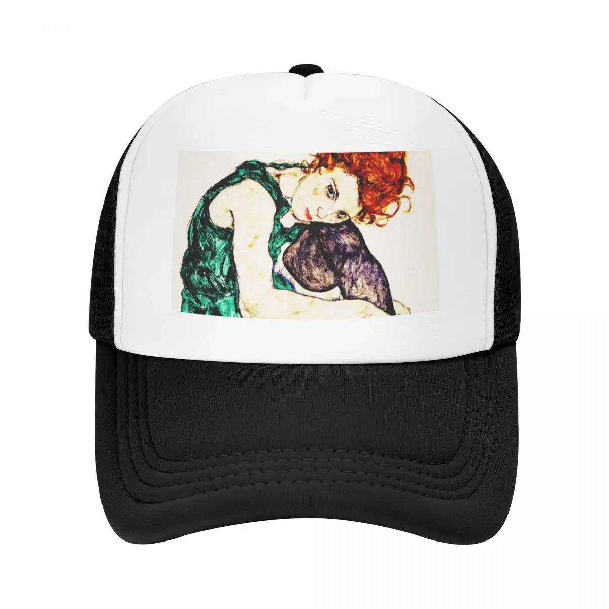 Egon Schiele Seated Woman with Legs Drawn up Baseball Cap Snapback Cap Golf Hat Man Men Women's