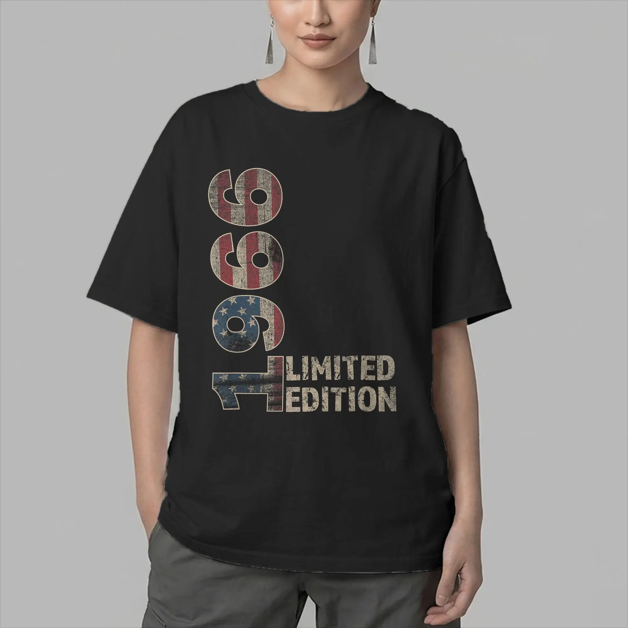 60th Birthday Gift Born 1966 Turning 60 Year Old T-Shirt Men Pure Cotton Tees Round Collar Short Sleeve T Shirts Summer Clothes