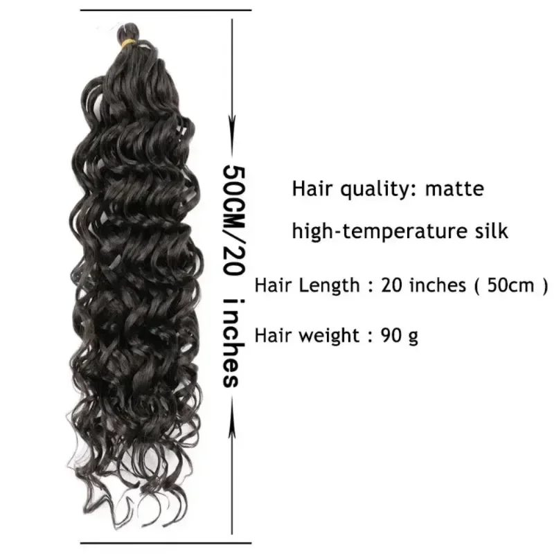 Ocean Wave Crochet Wavy Hair Synthetic Hawaii Curly Braiding Hair  Afro Curl Ombre Water Wave Braid for Women