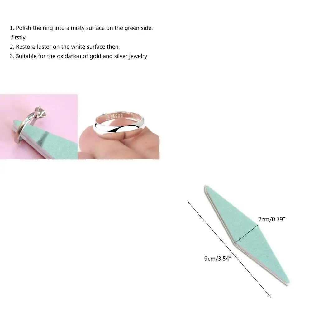  20 Pieces Polishing Sticks Double-Sided Sanding Sticks Jewelry Cleaning Supplies Diamond Shaped Sponge Sanding Tools