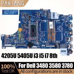 For DELL 3480 3580 3780 3583 Notebook Mainboard Laptop LA-G712P 04205U 5405U i3-8145U i5-8265U i7-8565U Motherboard Full Tested