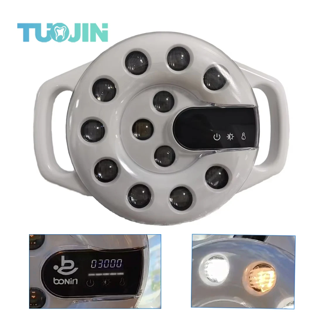 

12 Bulb Dental LED Shadowless Lamps Dual Colors Dentistry Exam Light Dental Clinic Dental Medicine Dental Treatment