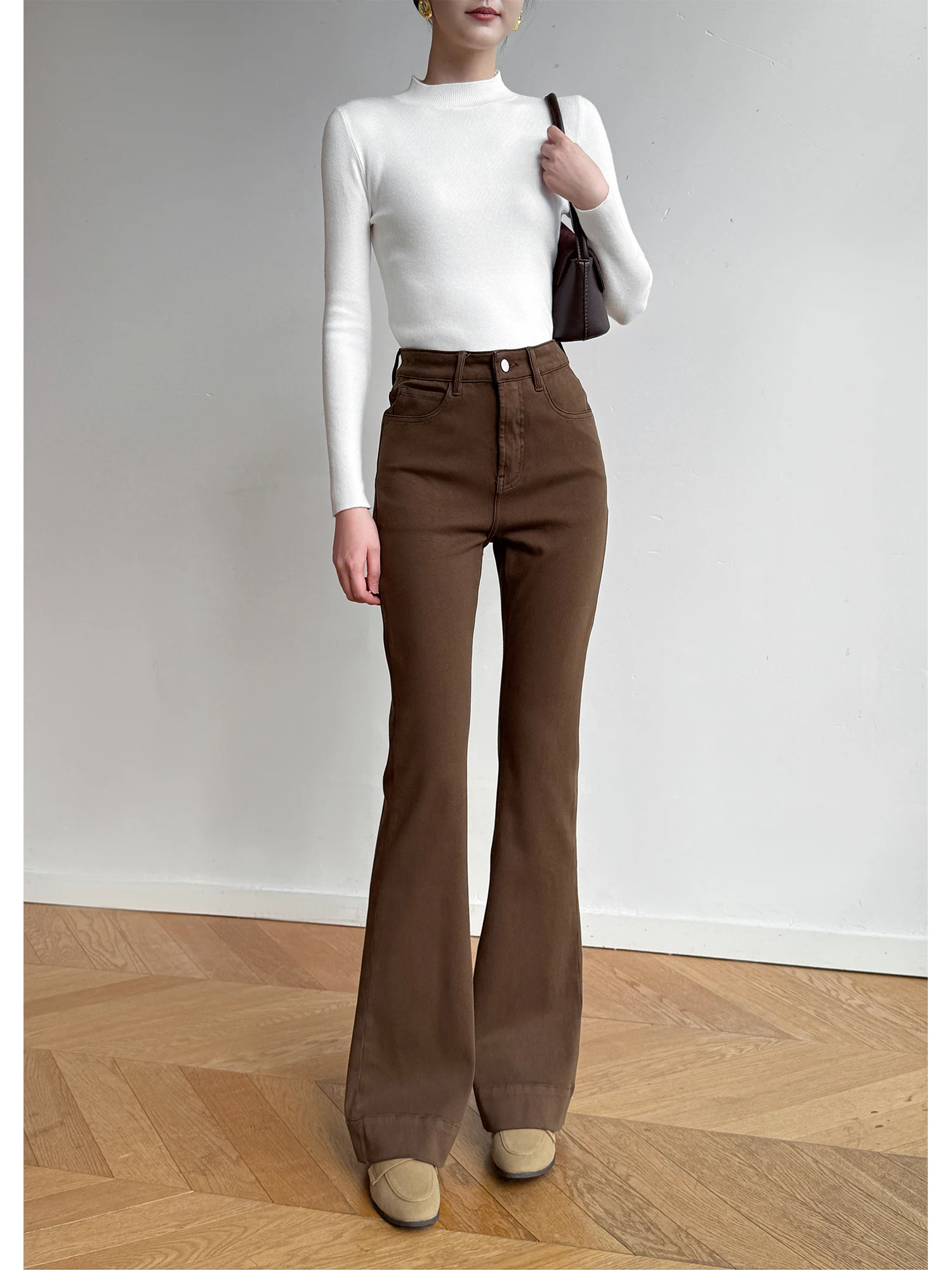 

Джинсы с высокой талией и широкими штанинами для женщин больших размеров, винтажные американские удлиненные джинсовые брюки с зауженными манжетами для высоких женщин