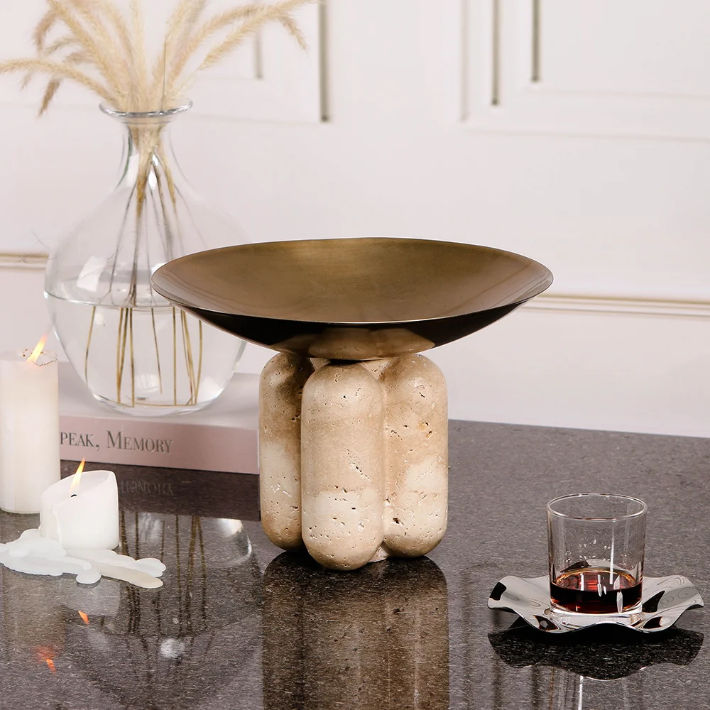 Classic Arab Style Gold Metal Marble Chocolate Tray For Home Decor & Ramadan & Wedding Dessert Serving Or Hotel Project