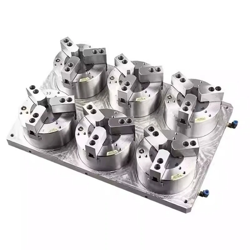 Combination vertical chuck, six-station pneumatic chuck, lathe accessories, high-precision chuck