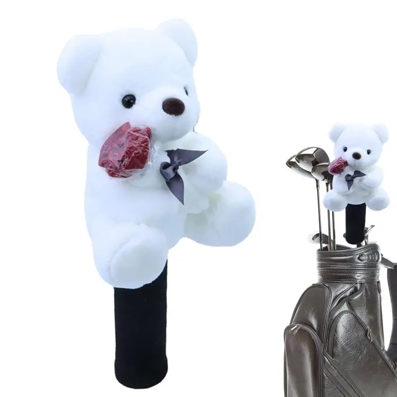 

Animal Golf Head Covers Bear Kawaii Bear Driver Headcovers Kawaii Cute Bear Driver Cover Soft Plush Protection Stuffed Bear