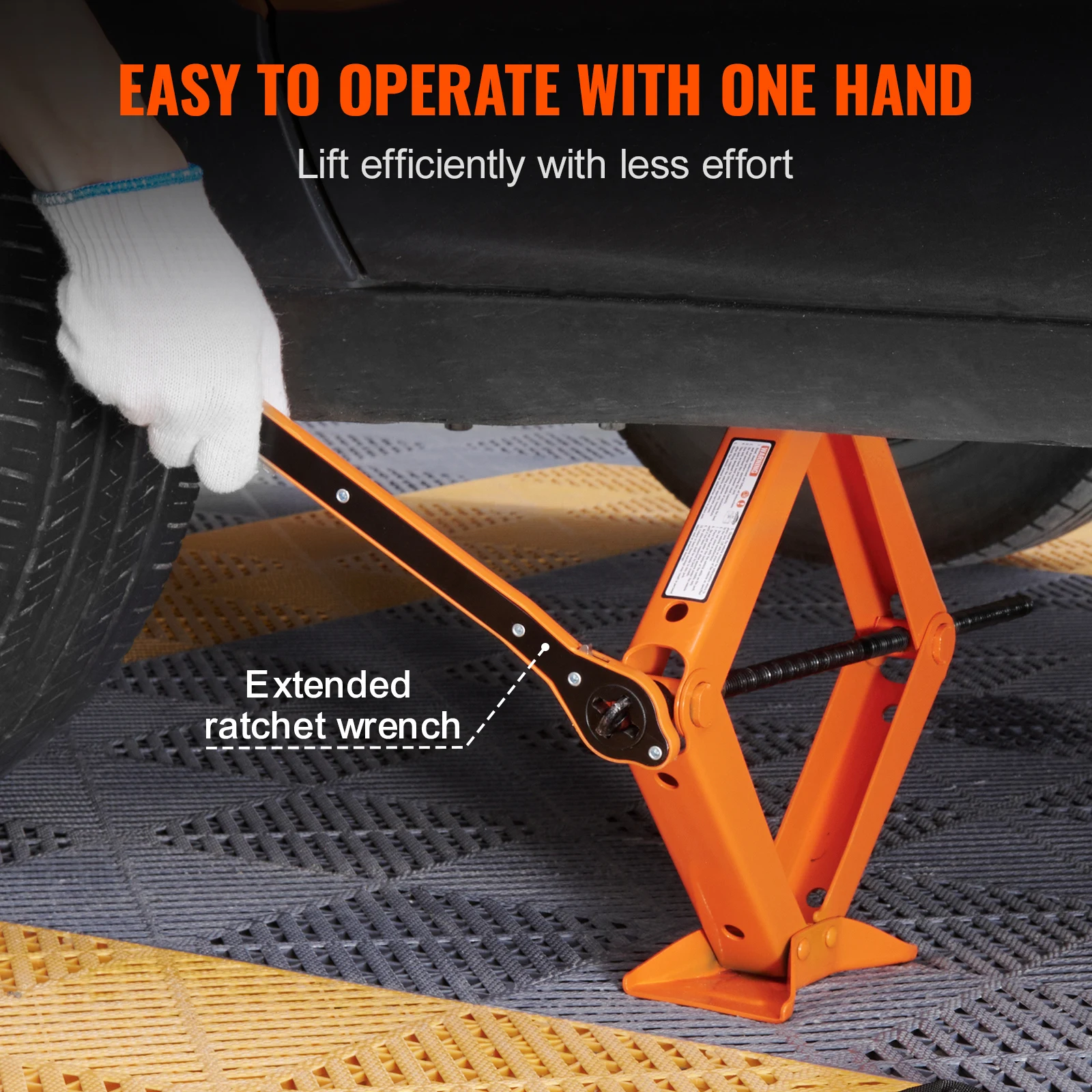 SucceBuy Scissor Jack 2.5 Ton Scissor Car Jack 3.7"-17.1" Lifting Range Scissor Lift Jack Portable Tire Jack for Car Truck SUV