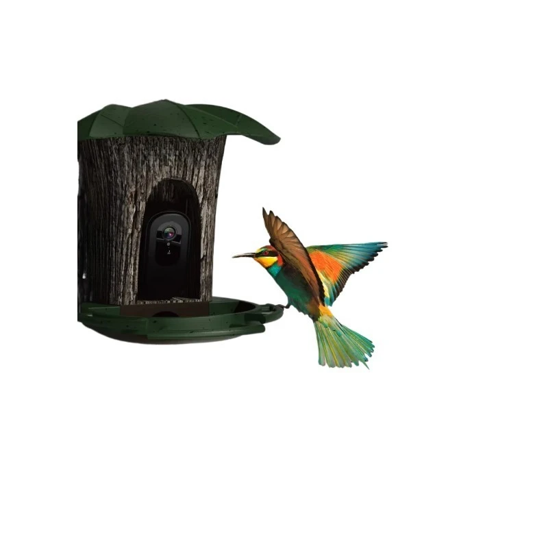 Solar cell AI intelligent bird feeder with AI recognition 1296p high definition real-time video automatic bird recognition