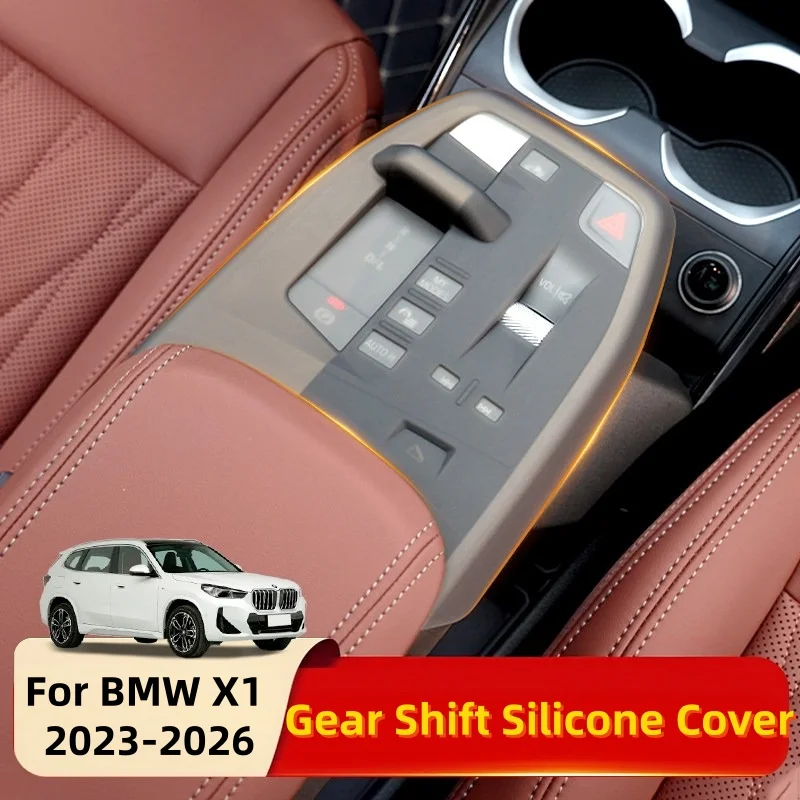 For BMW X1 iX1 U11 U12 2023 2024 2025 Central Control Gear Shift Panel Dust Pad Silicone Material Interior Protective Component