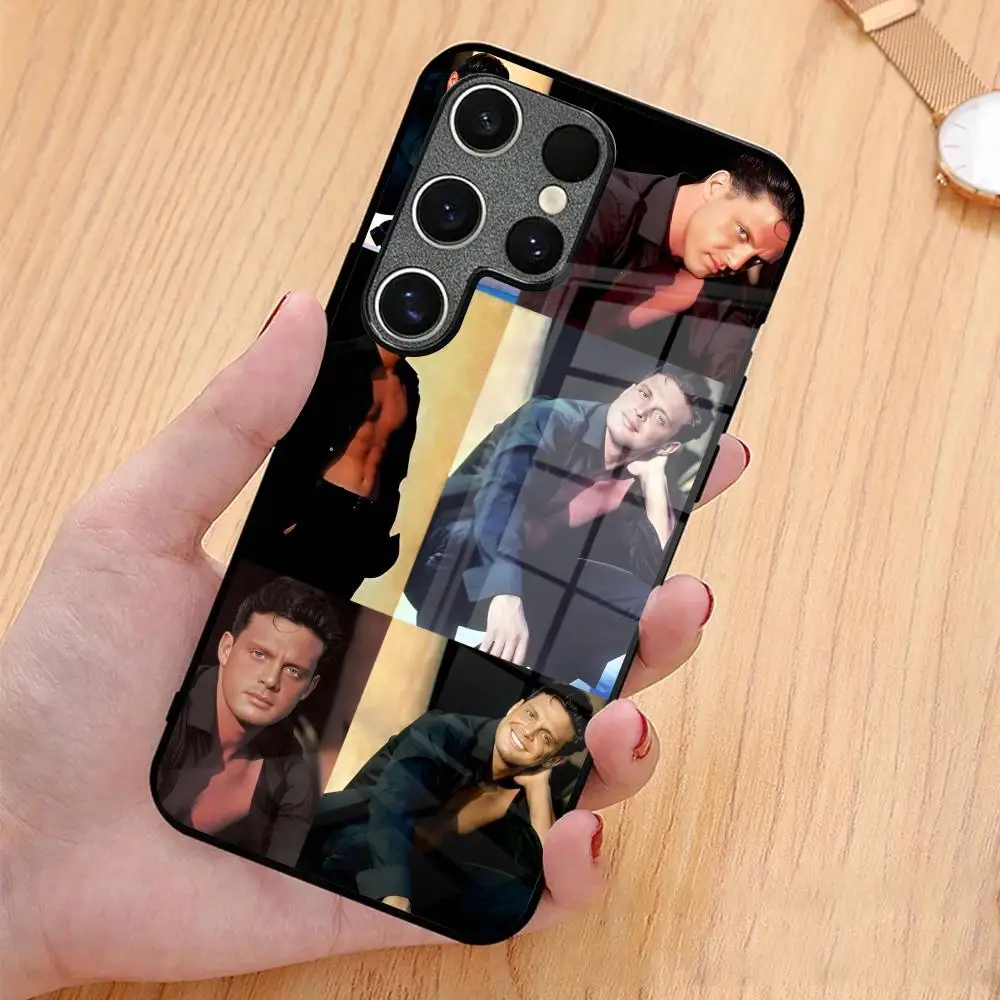 Singer L-Luis Miguel MAISTO Mouse Pad Glass Phone Case For Samsung Galaxy A15 A25 A35 A55 A14 A54 A13 A33 A53 A51 A05 A04