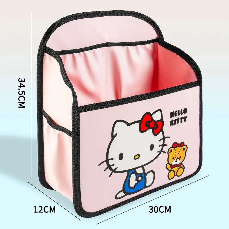 Hello Kitty Car Large Capacity Storage Bag Chair Back Snack Cartoon Chair Back Cute Storage Sundries Anime Bag