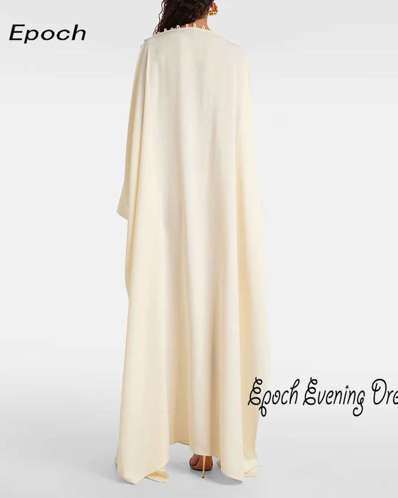 Epoch Long Evening Dress Luxury Button فساتين مناسبة رسمية A-Line Full Sleeve Beige Cocktail Prom Gown For Sexy Women 2024