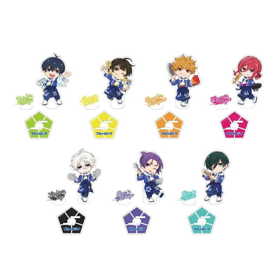 

Acrylic Stand Doll Anime Bachira Meguru Nagi Seishiro Rin Chigiri Hyoma Mini Figure Model Plate Cosplay Toy for Gift
