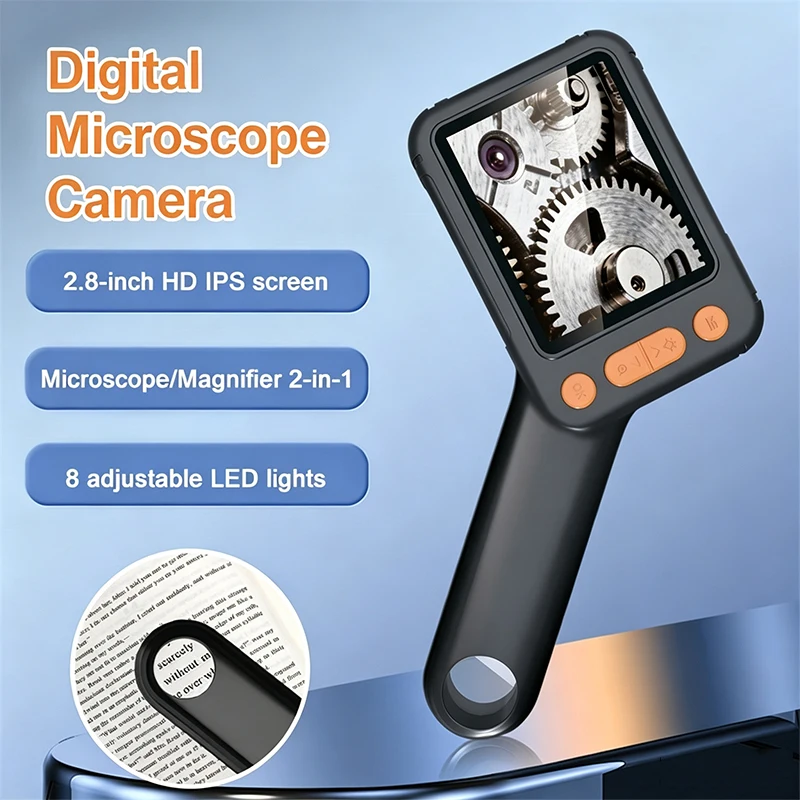 Handheld Digital Microscope Camera Manual Focus Lens Electronics HD Magnifying Glass Cam Coin Video Photo Phone Repair Magnifier