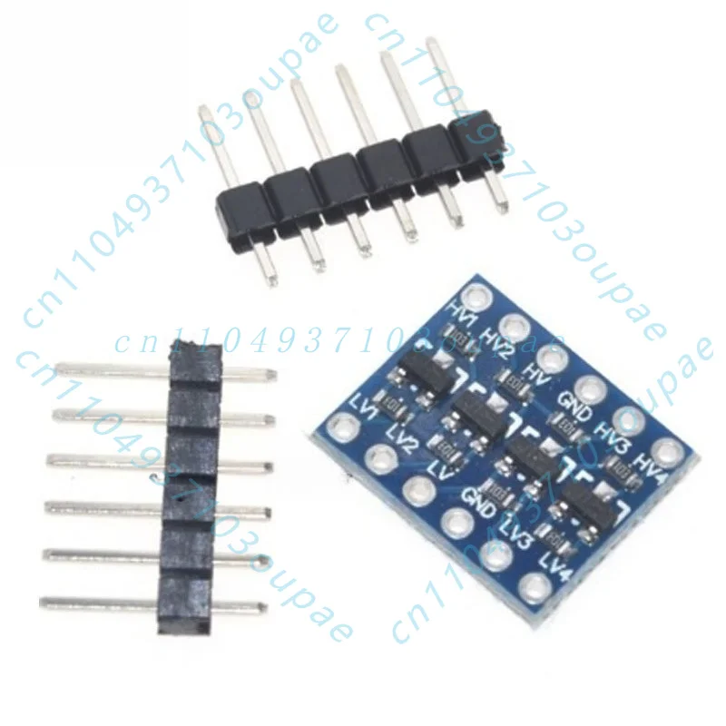 50Pcs 4 channels 5V-3V IIC UART SPI equal level conversion, four channels, power supply anti-reverse connection