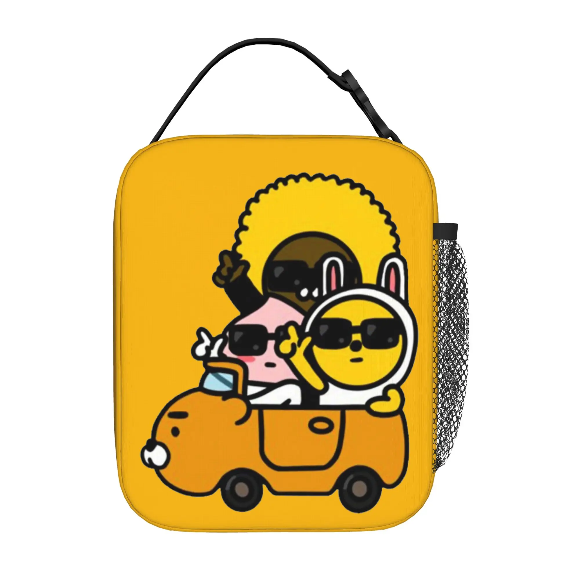 K-Kakao F-Friends Crew Insulated Lunch Bag Portable  Reusable Cooler Bag Tote Lunch Box Beach  Travel Bento Pouch