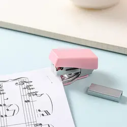 Mini Morandi Color Stapler Set with 10# Staples Office Manual Binding Tools Metal Stapler Set Korean Stationery School Supplies