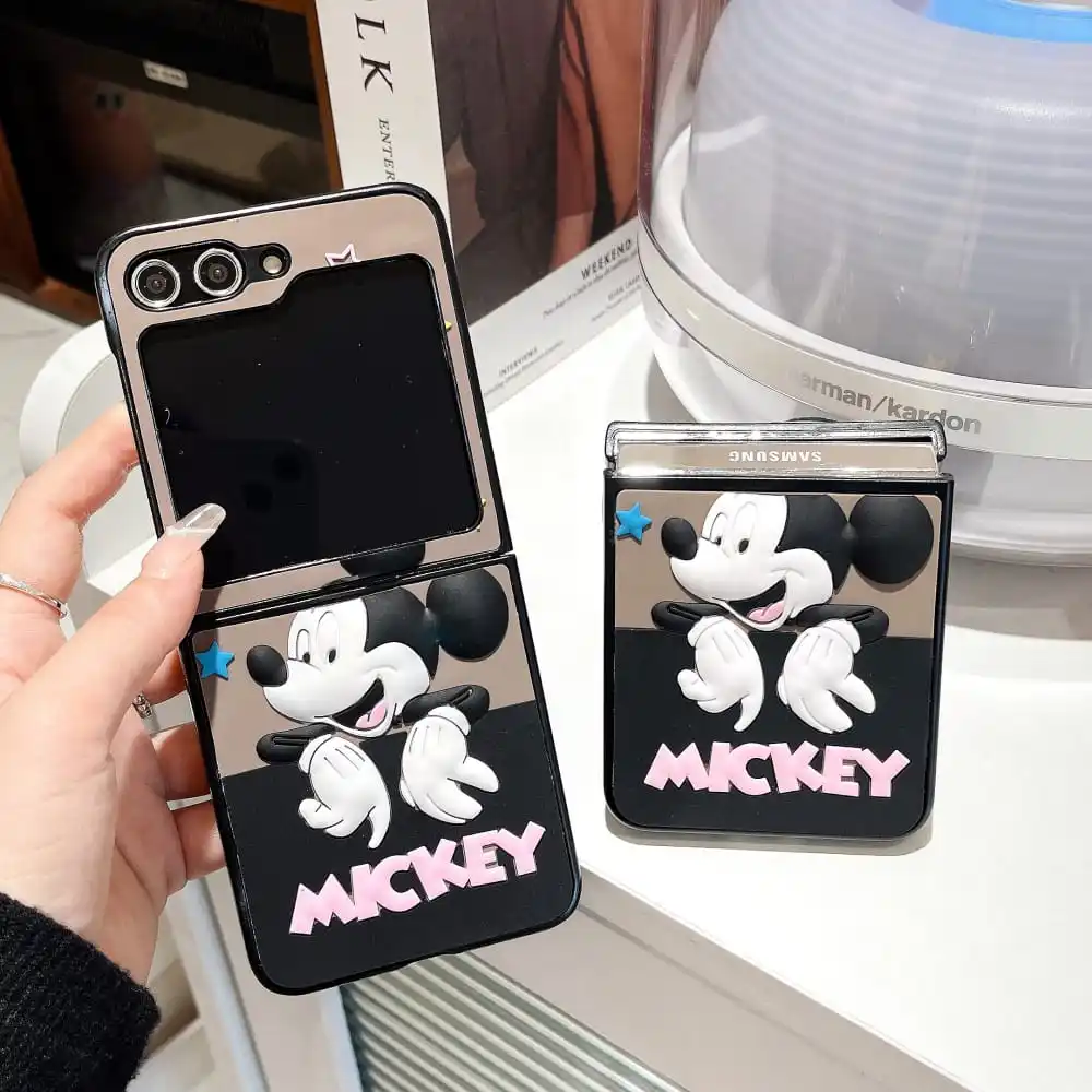 삼성 갤럭시 Z 플립 4 Z플립 5 5G 용 귀여운 만화 산리오 애니메이션 역할 전화 케이스, 부드럽고 사랑스러운 접이식 화면 보호 커버