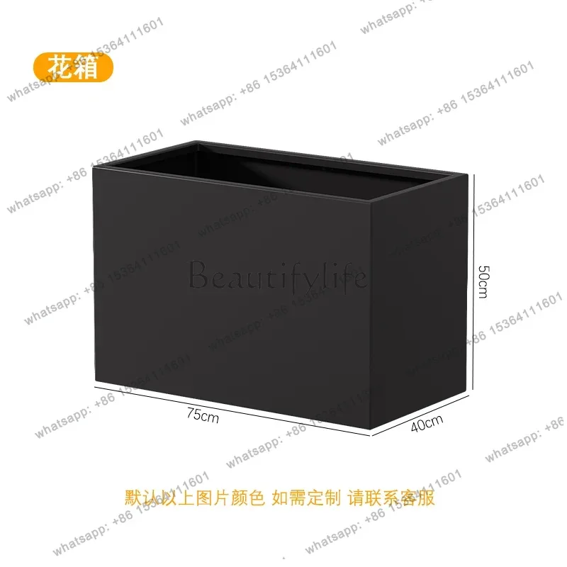 Chinese outdoor courtyard stainless steel  pond modern circulating water  rectangular glass fish tank landscaping customization