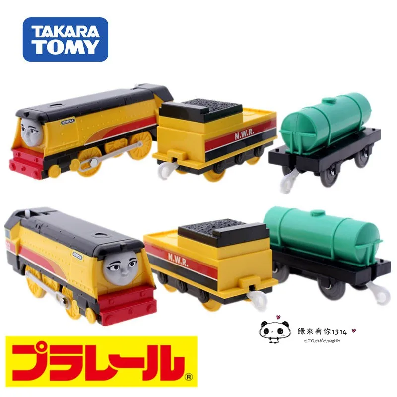 TAKARA TOMY 1:64 Tomas Puller Road Rail Train TS-08 Rebecca, a children's educational toy, perfect for holiday gifts to friends.