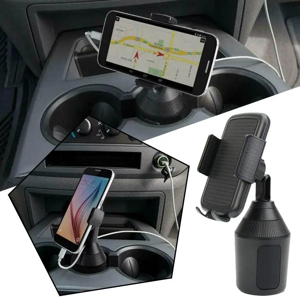 Adjustable Mini Universal Car Cup Holder Phone Rotating Cup Holder Bottle High Phone Black Drink Car Holder ABS Holder Mate Y1T1