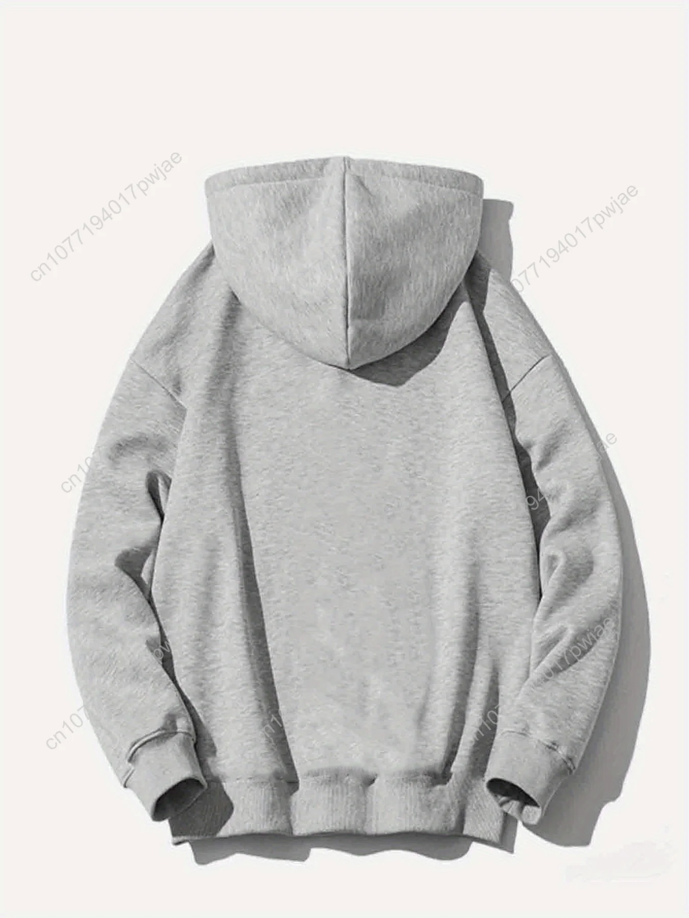 Polyester casual losse pasvorm muziek is mijn therapie hoodie voor heren met kangoeroezak, alfabetprintontwerp, gebreide stof voor het hele seizoen