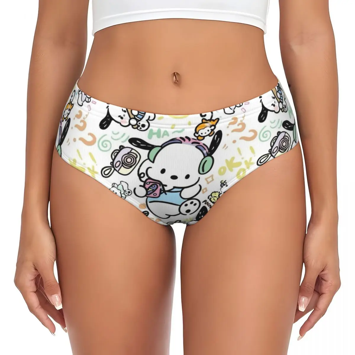 

Custom Women Animes Pochacco Panties Underwear Female Comfort Kawaii Briefs Underpants