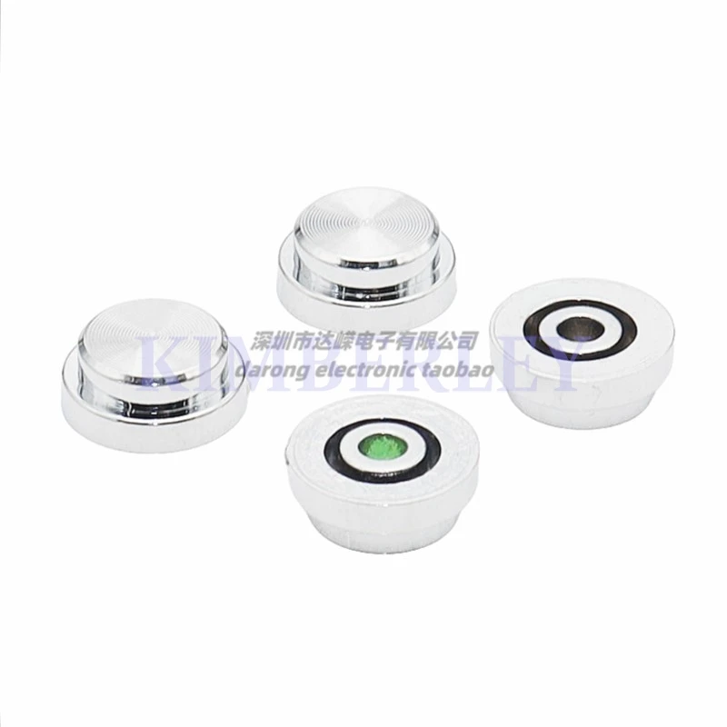 10 Piece 13 X 5.5 Power Cap Electroplated Plastic Key Silver Cap Sun Print Key Cap Trimmer Switch Cap Round 3.2MM