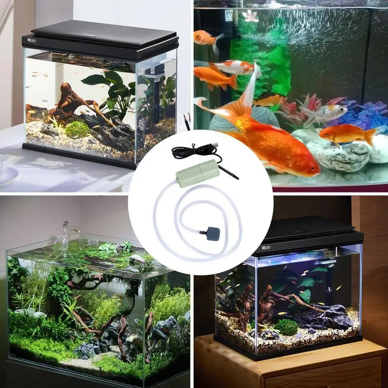 Portable Fish Tank Air Pump USB Charging Mini Oxygen Pump For Aquariums Fish-Farming Oxygenation Supplies For Fish Market Home