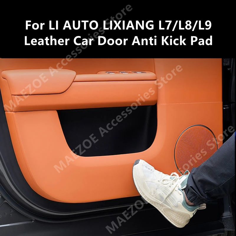 

For LI AUTO LIXIANG L7/L8/L9 Leather Car Door Anti Kick Pad,Car Interior Decoration Modification Accessories Refit