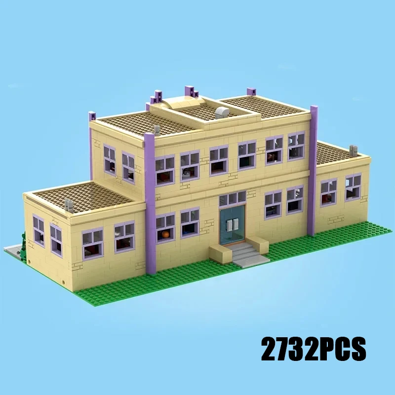 

City Street View Model Moc Building Bricks Springfield Architecture Technology Modular Block Gift Christmas Toy DIY Set Assembly