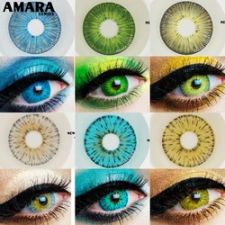AMARA Color Contact lenses for Eyes Ungraded New York Colored Pupils for Eyes Yearly Natural Aesthetic CircleGREENBlueGRAYLenses