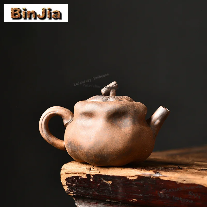 

160 мл ретро хурма Ruyi грубая керамика чайник бутик чайник заварник горшок чайник для заваривания чая с ситечком чайные услуги подарок