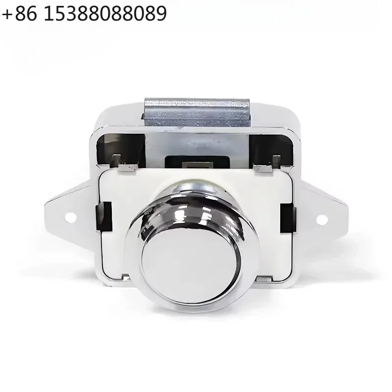 LYSK005 Automotive zinc alloy or plastic door lock with nylon button lock, keyless cabinet lock, suitable for R-V(2pcs)
