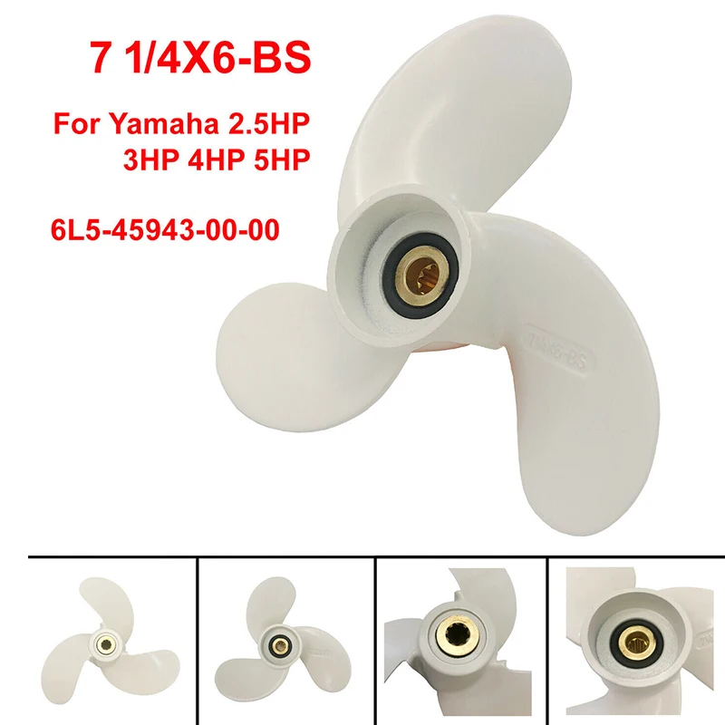 6L5-45943-00-00 Boat Propeller 7 1/4X6-BS For Yamaha Outboard Motor 2.5HP 3HP 4HP 5HP F2.5A 3A